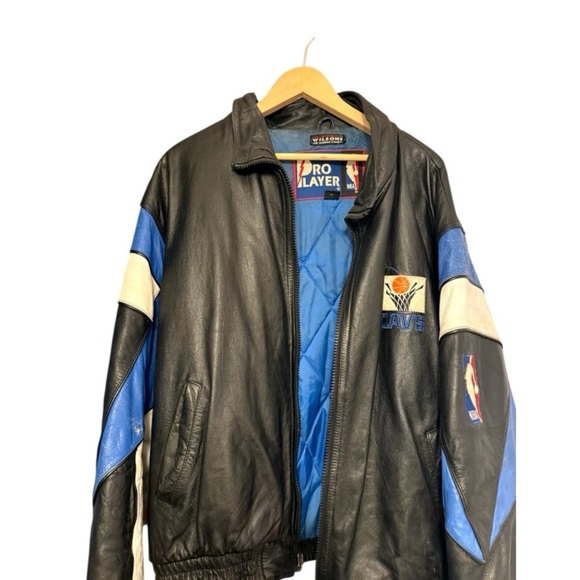 1980s Pro Player Cleveland Cavaliers XL NBA Wilsons Leather Jacket Color Block - Picture 5 of 8